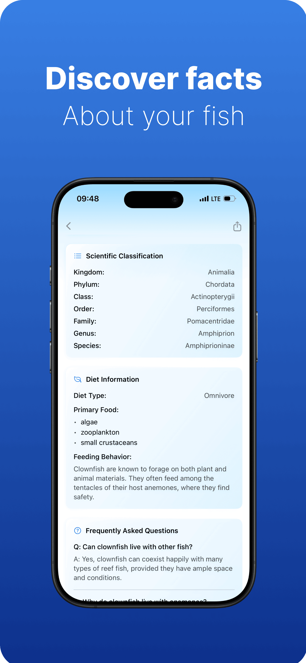 Detailed fish species information and characteristics
